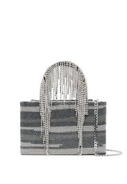 Kara crystal-embellished fringe tote bag - Silber