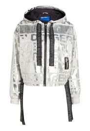 Karl Lagerfeld Jeans Jacke mit Logo-Print - Metallisch