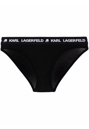 Karl Lagerfeld Slip mit Logo-Print - Schwarz