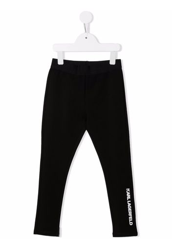 Karl Lagerfeld Kids Leggings mit Logo-Print - Schwarz