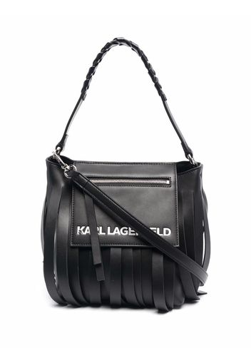 Karl Lagerfeld Mini K/Fringe Schultertasche - Schwarz