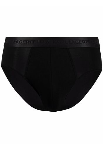 Karl Lagerfeld 3er-Set Slips mit Logo - Schwarz