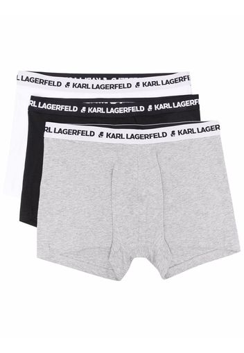 Karl Lagerfeld three-pack organic-cotton boxer briefs - Grau