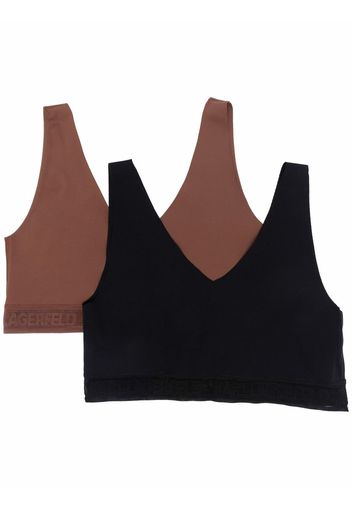 Karl Lagerfeld Bralet mit Logo - Braun