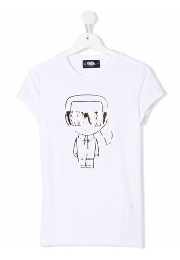 Karl Lagerfeld Kids T-Shirt mit K/Ikonik-Print - Weiß