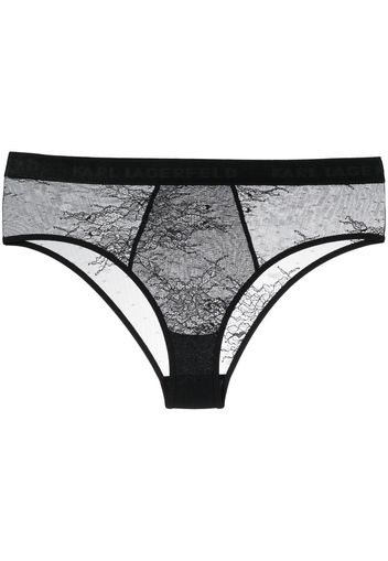 Karl Lagerfeld lace low-rise briefs - Schwarz