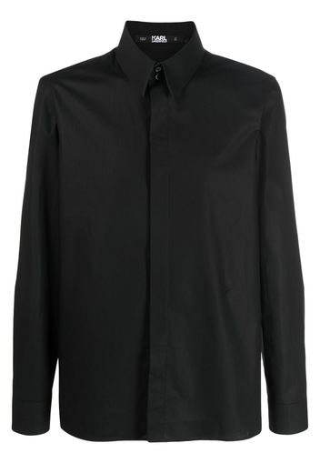 Karl Lagerfeld collared poplin shirt - Schwarz