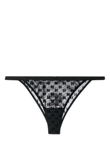 Karl Lagerfeld Monogram Flock Brazilian briefs - Schwarz