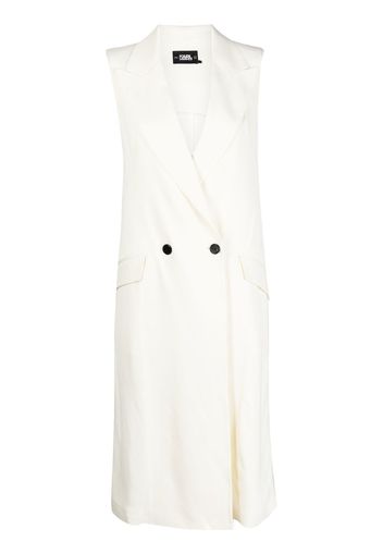 Karl Lagerfeld tailored longline waistcoat - Weiß