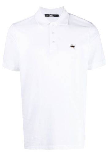 Karl Lagerfeld Ikonik 2.0 embroidered polo shirt - Weiß