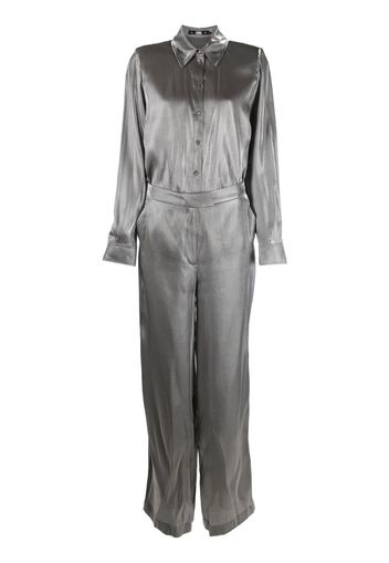 Karl Lagerfeld iridescent wide-leg jumpsuit - Grau