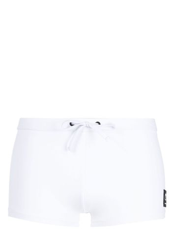 Karl Lagerfeld logo-print drawstring trunks - Weiß