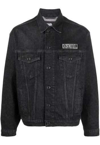 Karl Lagerfeld Ikonik 2.0 denim jacket - Schwarz