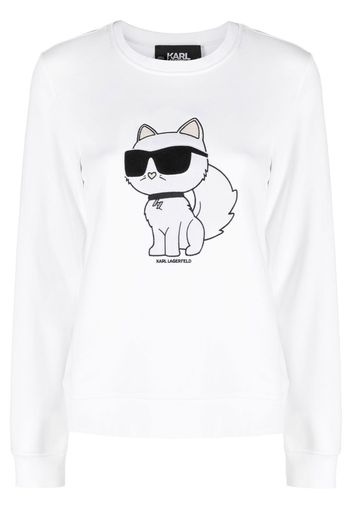 Karl Lagerfeld Ikonik Choupette Sweatshirt - Weiß