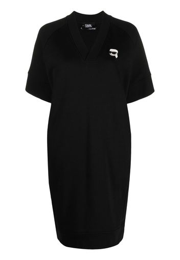 Karl Lagerfeld Ikonik 2.0 Sweatshirtkleid - Schwarz