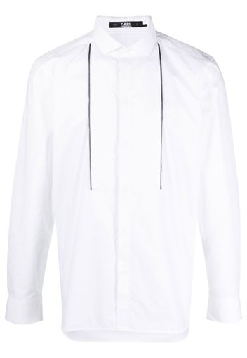 Karl Lagerfeld zip-bib evening shirt - Weiß