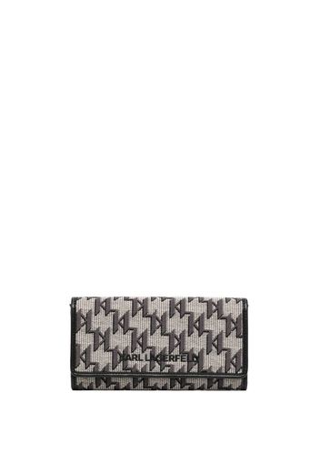 Karl Lagerfeld monogram jacquard wallet - Braun