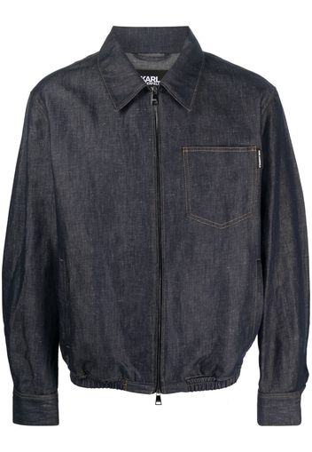 Karl Lagerfeld Bomberjacke im Jeans-Look - Blau