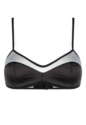 Karl Lagerfeld two-tone satin padded bra - Schwarz