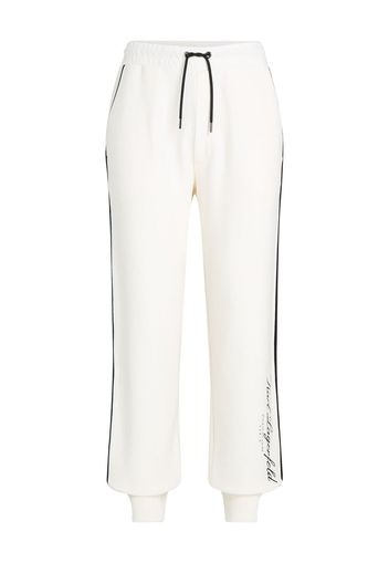 Karl Lagerfeld logo-embroidered cotton sweatpants - Weiß