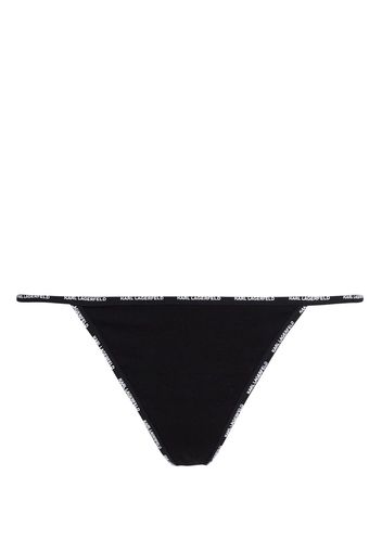 Karl Lagerfeld String mit Logo-Print - Schwarz