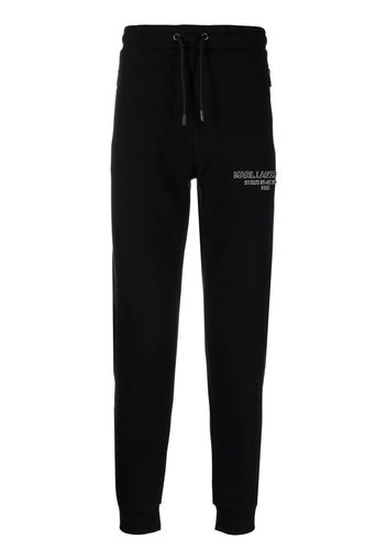 Karl Lagerfeld logo patch cotton track pants - Schwarz