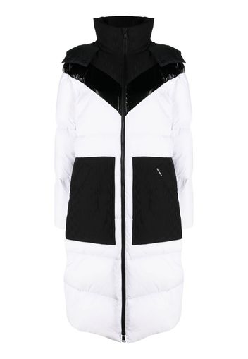 Karl Lagerfeld logo-print padded down coat - Weiß