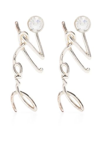 Karl Lagerfeld K/Signature drop earrings - Silber