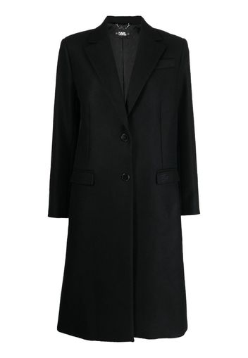 Karl Lagerfeld single-breasted tailored coat - Schwarz