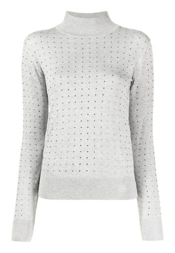 Karl Lagerfeld rhinestone open-back jumper - Grau