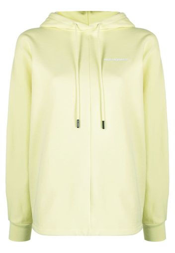 Karl Lagerfeld logo-embroidered organic cotton hoodie - Grün