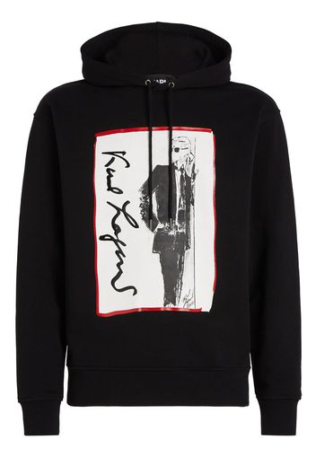 Karl Lagerfeld Hoodie mit Logo-Print - Schwarz