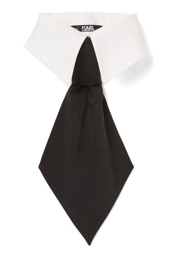 Karl Lagerfeld cotton collar tie - Schwarz