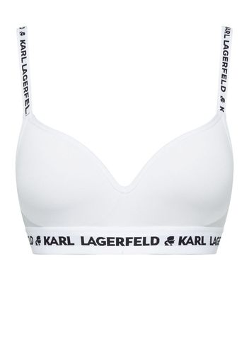 Karl Lagerfeld Wattierter BH mit Logo - Weiß