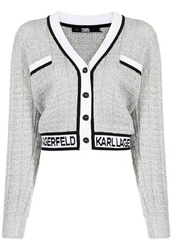 Karl Lagerfeld Cropped-Cardigan - Weiß