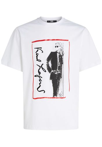 Karl Lagerfeld Series T-Shirt mit grafischem Print - Weiß