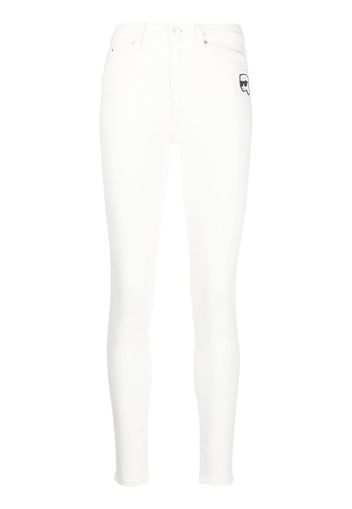 Karl Lagerfeld logo-patch skinny jeans - Weiß