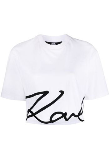 Karl Lagerfeld T-Shirt aus Bio-Baumwolle - Weiß