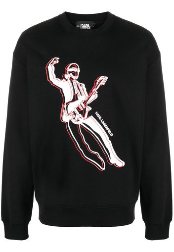 Karl Lagerfeld Sweatshirt mit Karl Rocks-Print - Schwarz