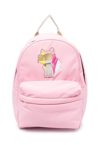 Karl Lagerfeld Kids Rucksack mit Choupette-Print - Rosa