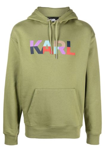 Karl Lagerfeld Hoodie mit Logo-Print - Grün