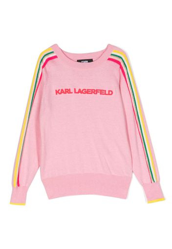 Karl Lagerfeld Kids Pullover mit Logo-Print - Rosa