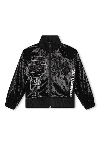 Karl Lagerfeld Kids sequin-embellished bomber jacket - Schwarz