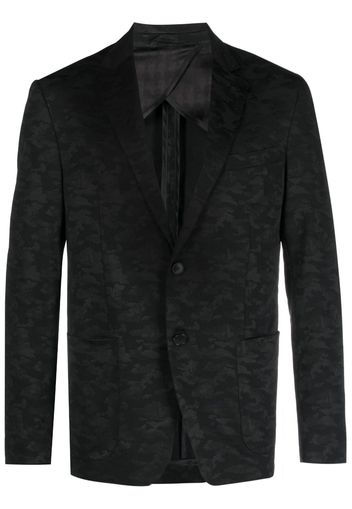 Karl Lagerfeld patterned-jacquard single-breasted blazer - Schwarz