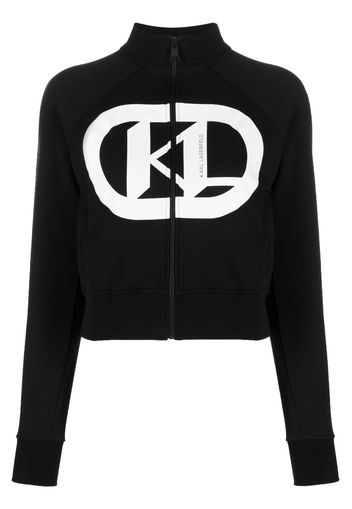 Karl Lagerfeld Sweatshirt mit Stehkragen - Schwarz