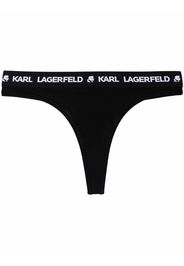 Karl Lagerfeld Tanga mit Logo-Bund - Schwarz