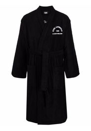 Karl Lagerfeld logo-embroidered dressing gown - Schwarz