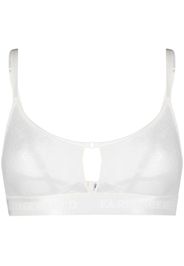 Karl Lagerfeld keyhole lace bralette - Weiß