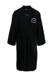 Karl Lagerfeld embroidered address logo bathrobe - Schwarz