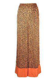 Karl Lagerfeld Weite Hose mit Leoparden-Print - Orange